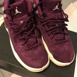 red burgundy jordans